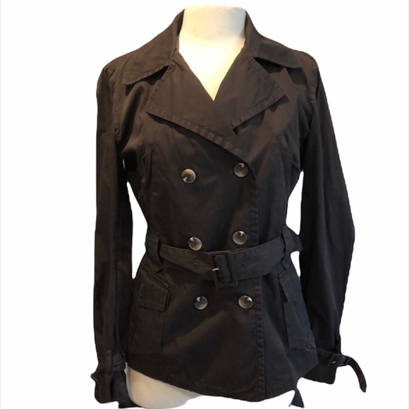 Massimo Dutti Woman Short Trench Sz L - Picture 1 of 6